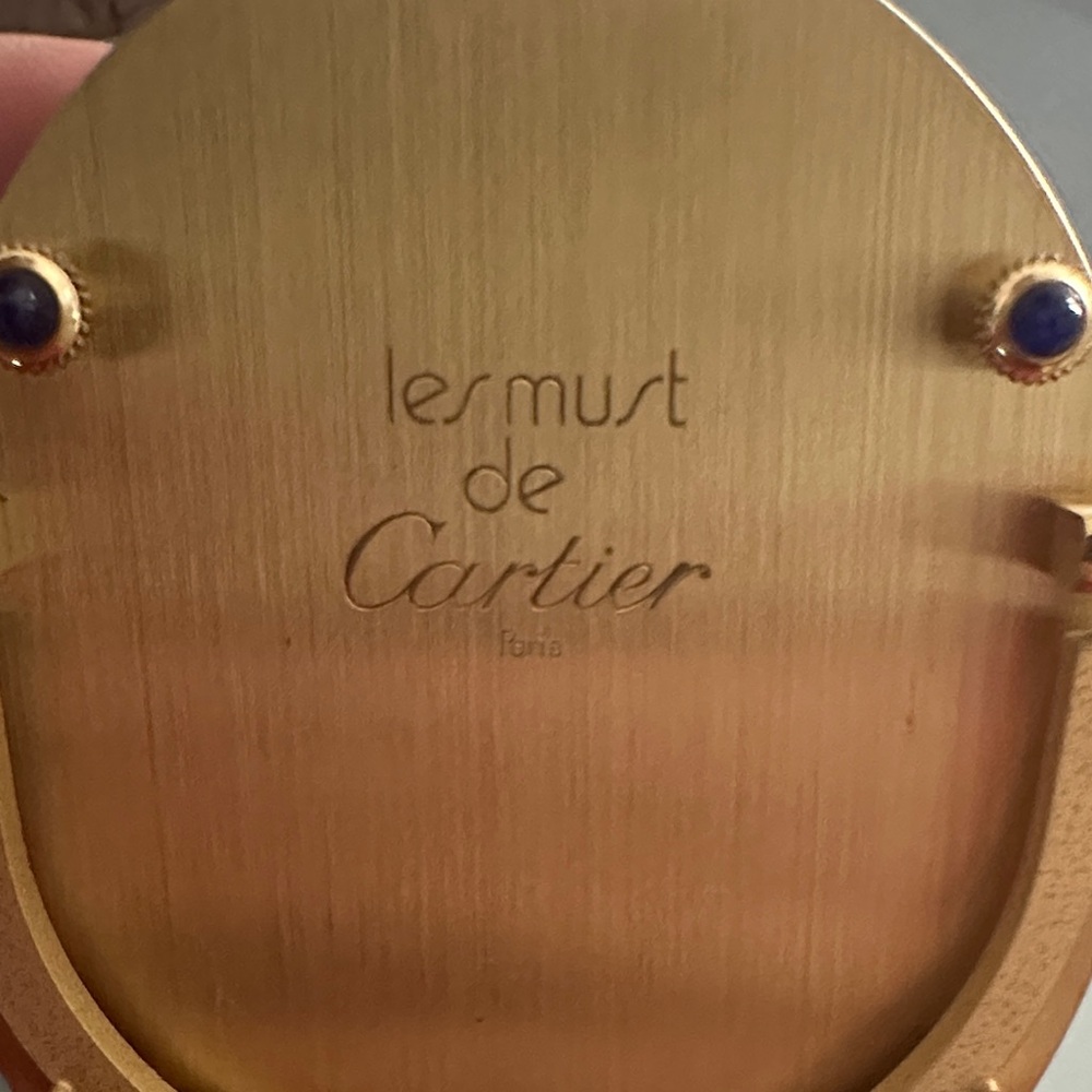 Cartier Dark Brown Oval Photo Frame with Gold Accent (Vintage 1980s) - Picture 4 of 4